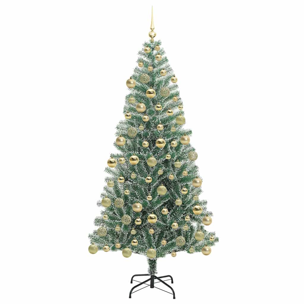 Künstlicher Weihnachtsbaum beschneit mit LED Licht 180 cm
