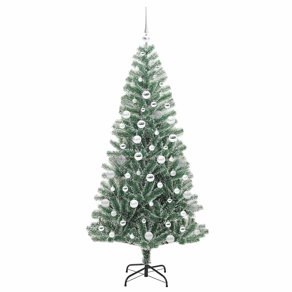 Künstlicher Weihnachtsbaum beschneit mit LED Licht 180 cm