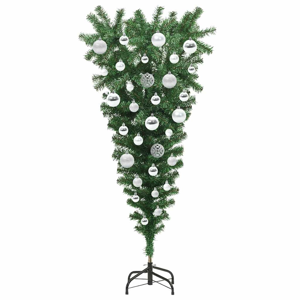 Umgekehrter künstlicher vorbeleuchteter Weihnachtsbaum mit Kugel-Set