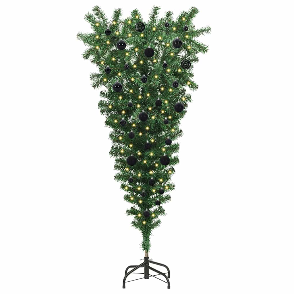 Umgekehrter künstlicher vorbeleuchteter Weihnachtsbaum mit Ball-Set