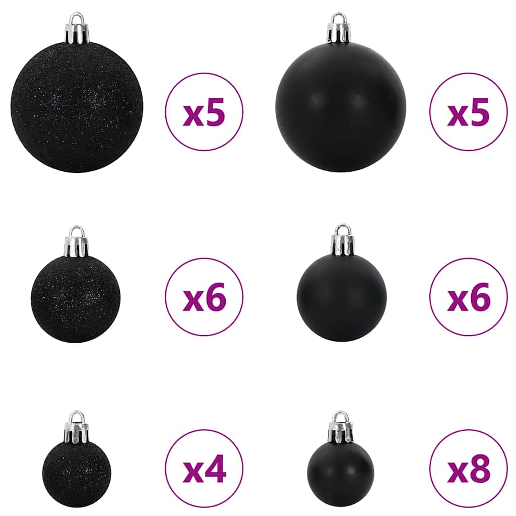 Umgekehrter künstlicher vorbeleuchteter Weihnachtsbaum mit Ball-Set
