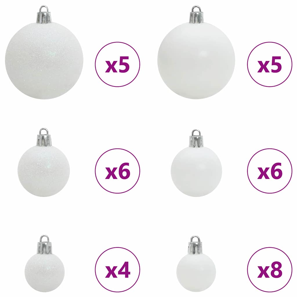 Umgekehrter künstlicher, vorbeleuchteter Weihnachtsbaum mit Bällchen-Set