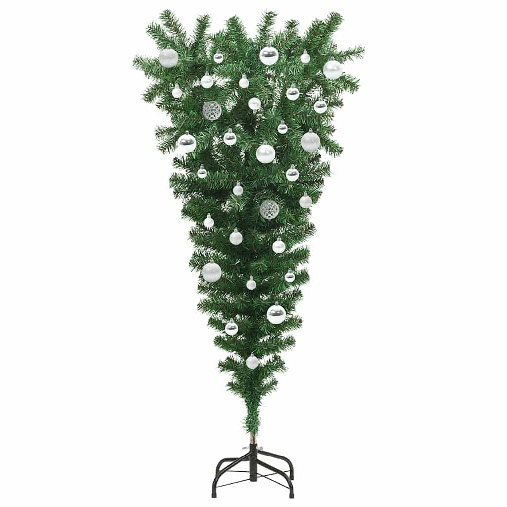 Umgekehrter künstlicher vorbeleuchteter Weihnachtsbaum mit Kugel-Set