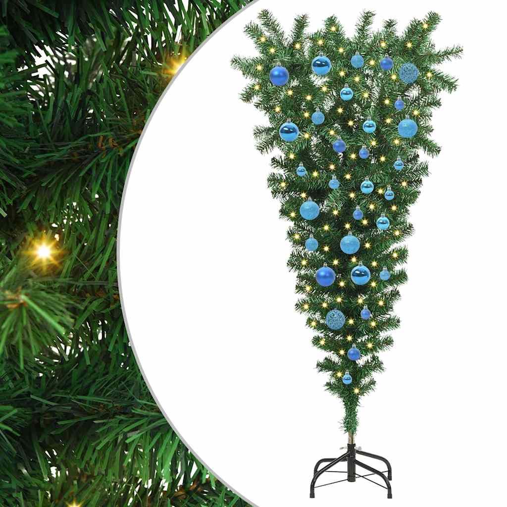 Umgekehrter künstlicher vorbeleuchteter Weihnachtsbaum mit Kugelset