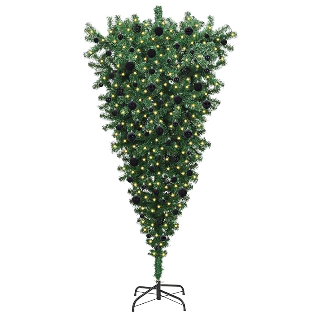 Umgekehrter künstlicher vorbeleuchteter Weihnachtsbaum mit Ball-Set