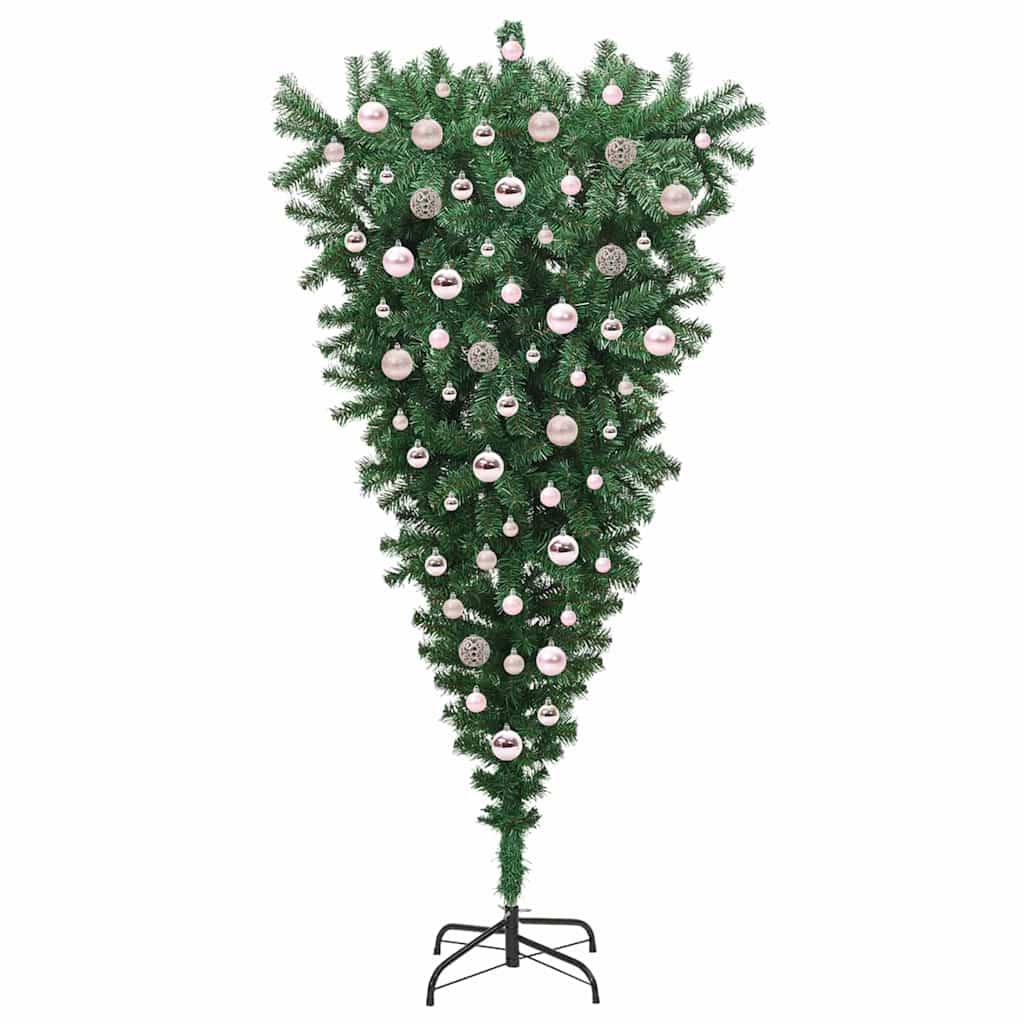 Vertikaler künstlicher vorbeleuchteter Weihnachtsbaum mit Ballset