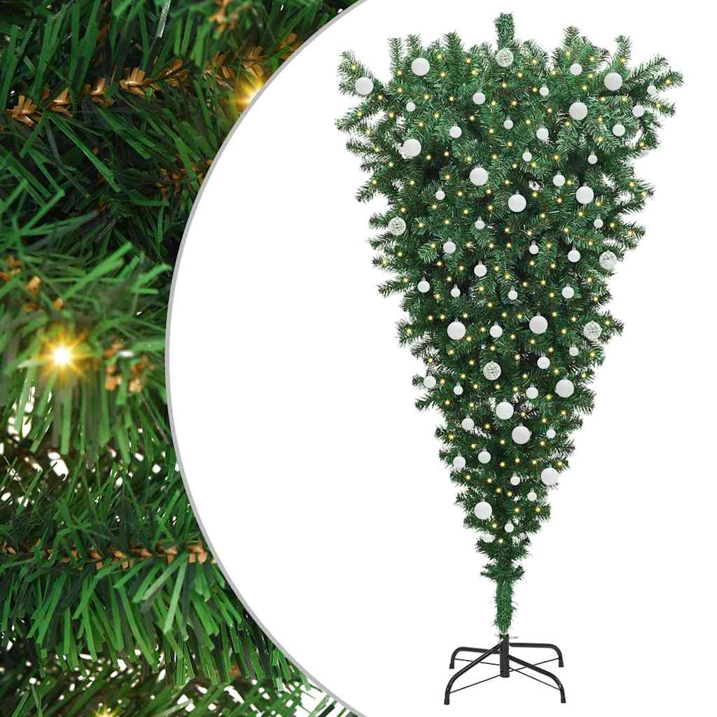 Umgekehrter künstlicher vorbeleuchteter Weihnachtsbaum mit Kugelset