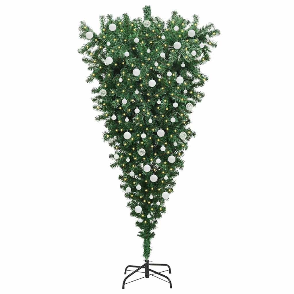 Umgekehrter künstlicher vorbeleuchteter Weihnachtsbaum mit Kugelset