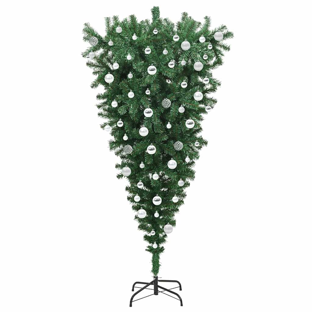 Umgekehrter künstlicher vorbeleuchteter Weihnachtsbaum mit Ballset