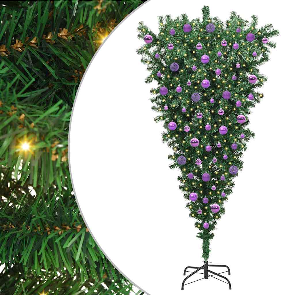Umgekehrter künstlicher vorbeleuchteter Weihnachtsbaum mit Ball-Set