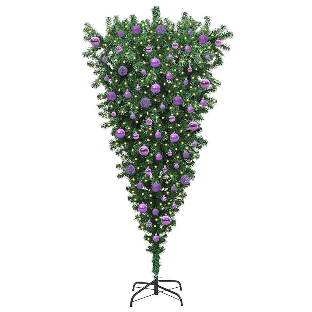 Umgekehrter künstlicher vorbeleuchteter Weihnachtsbaum mit Ball-Set