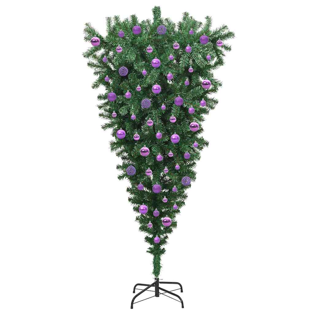Umgekehrter künstlicher vorbeleuchteter Weihnachtsbaum mit Ball-Set