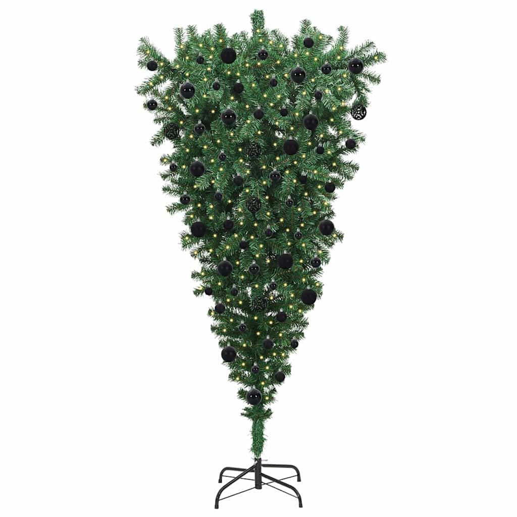 Umdrehbarer künstlicher beleuchteter Weihnachtsbaum mit Kugelset