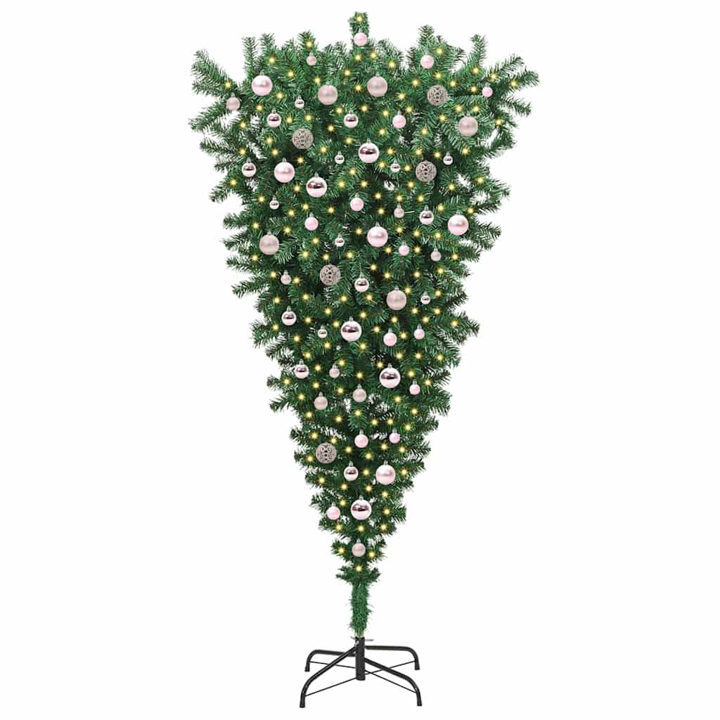 Umgekehrter künstlicher vorbeleuchteter Weihnachtsbaum mit Ball-Set