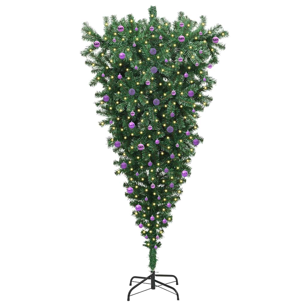 Umgekehrter künstlicher vorbeleuchteter Weihnachtsbaum mit Ball-Set