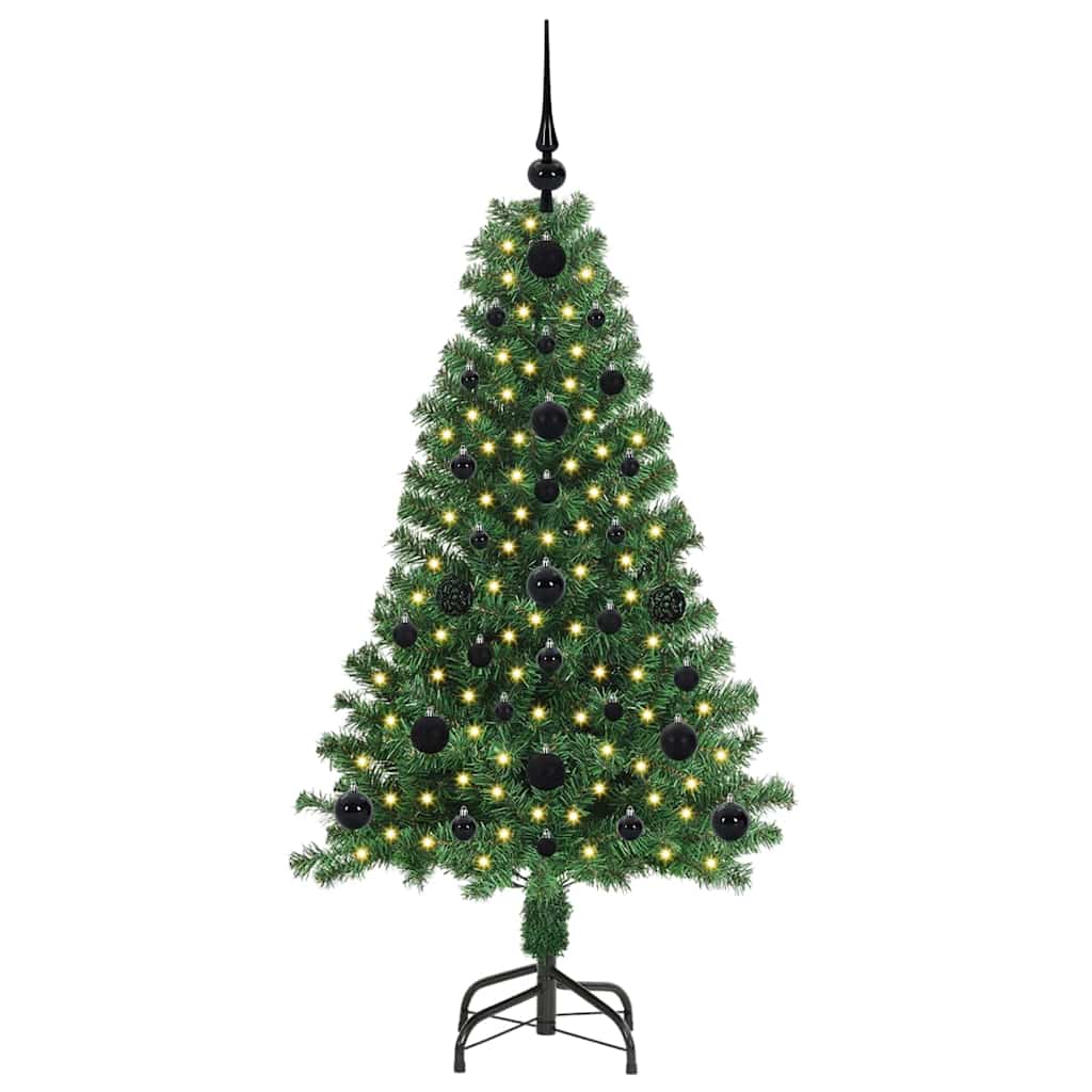 Künstlicher Weihnachtsbaum mit 150 LEDs mit Ständer Grün 120 cm