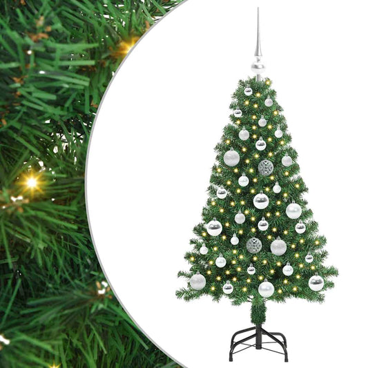 Künstlicher Weihnachtsbaum mit 150 LEDs mit Ständer Grün 120 cm