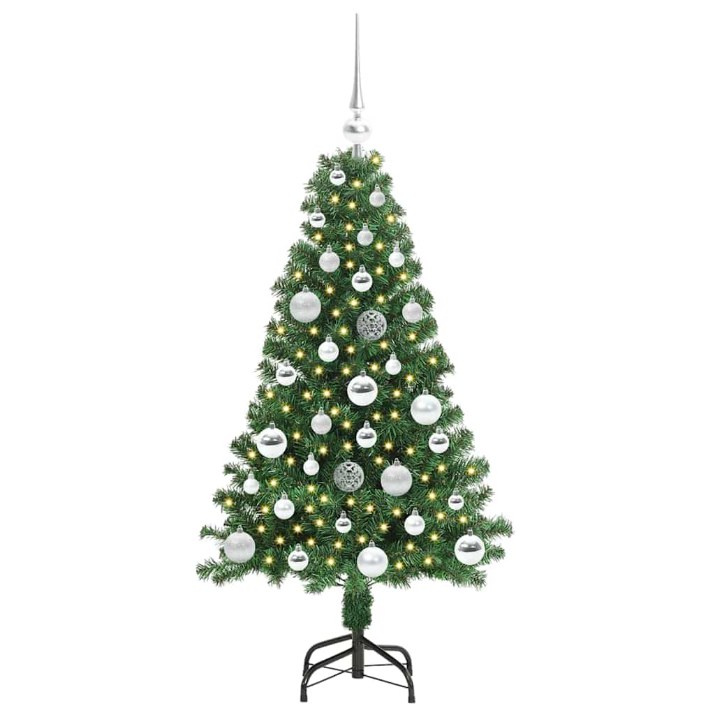 Künstlicher Weihnachtsbaum mit 150 LEDs mit Ständer Grün 120 cm