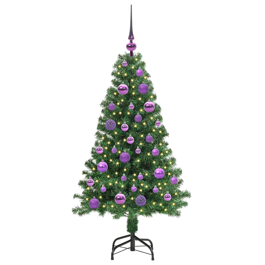 Künstlicher Weihnachtsbaum mit 150 LEDs mit Ständer Grün 120 cm