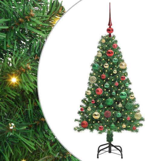 Künstlicher Weihnachtsbaum mit 150 LEDs mit Ständer Grün 120 cm