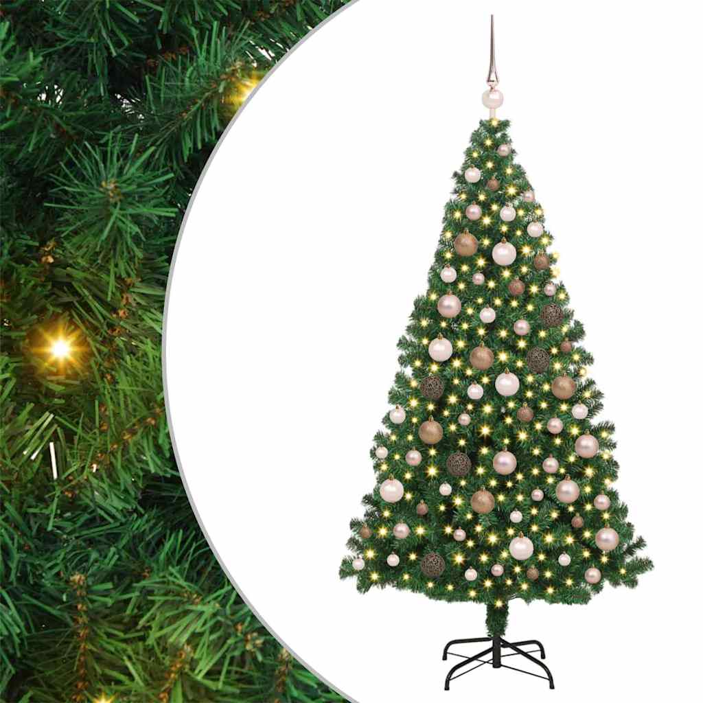 Künstlicher Weihnachtsbaum mit 300 LEDs mit Ständer Grün 180 cm