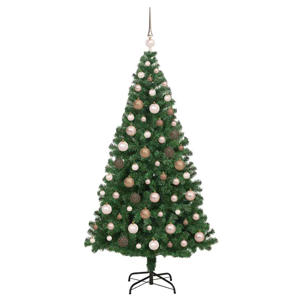 Künstlicher Weihnachtsbaum mit 300 LEDs mit Ständer Grün 180 cm