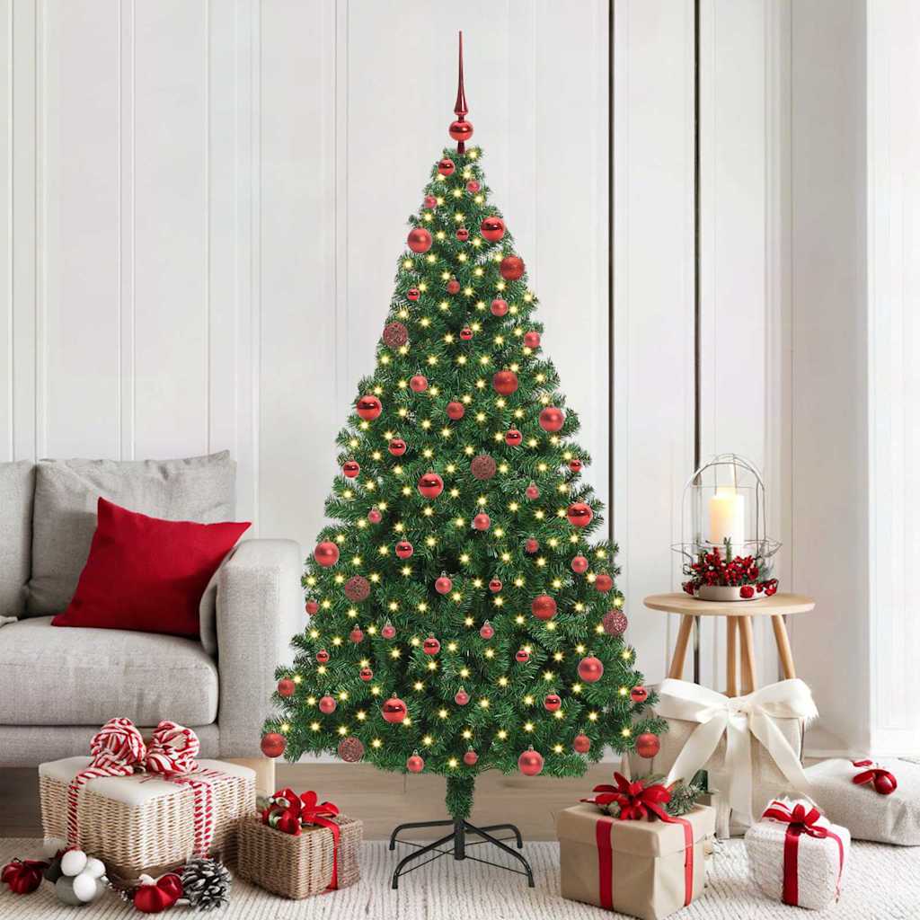 Künstlicher Weihnachtsbaum mit 300 LEDs mit Ständer Grün 180 cm