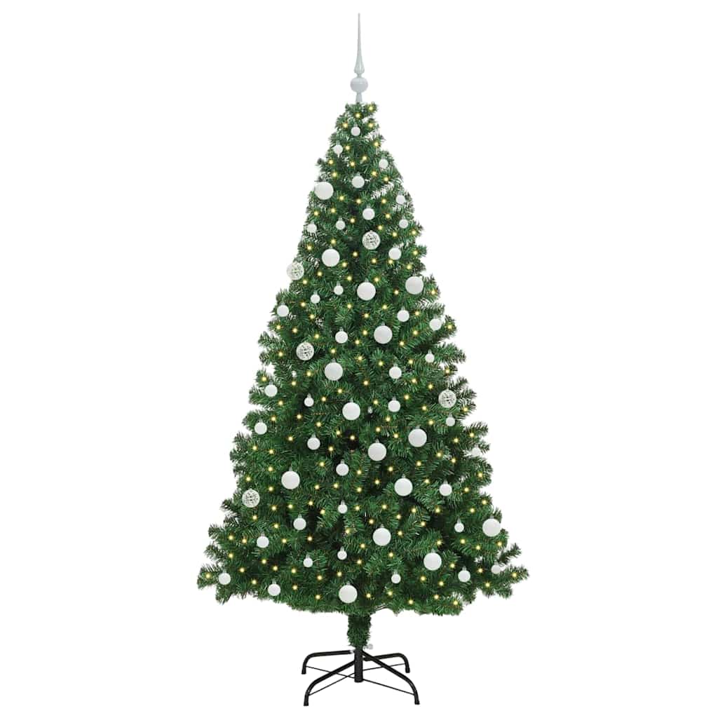 Künstlicher Weihnachtsbaum mit 300 LEDs mit Ständer Grün 180 cm