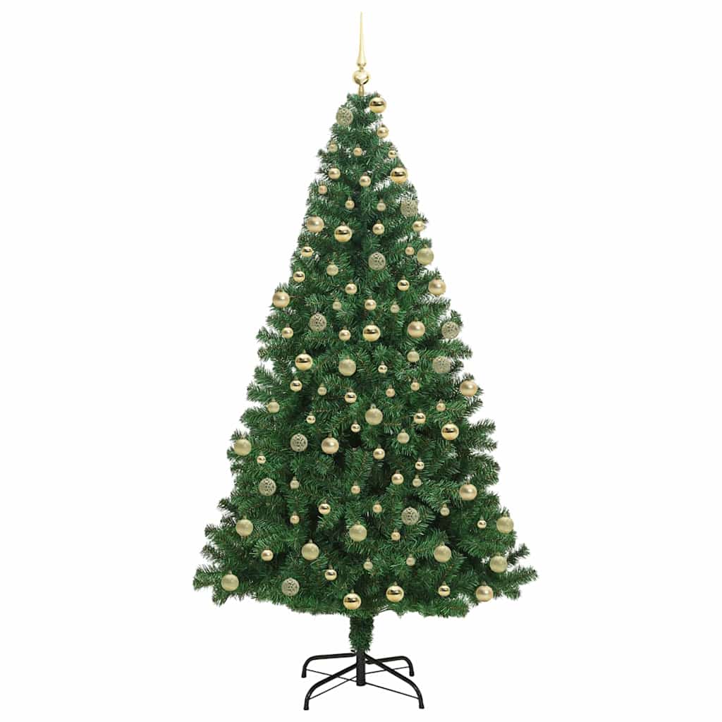 Künstlicher Weihnachtsbaum mit 300 LEDs mit Ständer Grün 180 cm