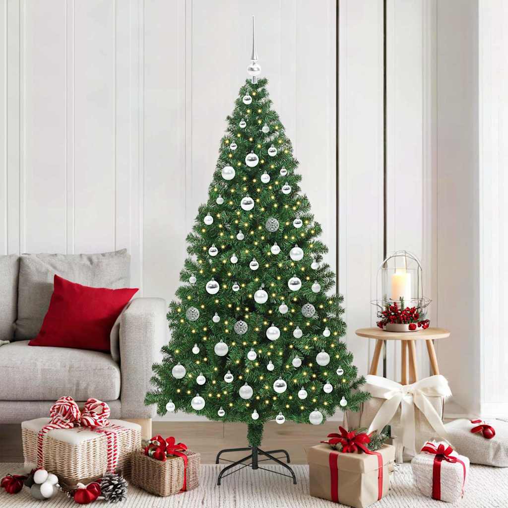 Künstlicher Weihnachtsbaum mit 300 LEDs mit Ständer Grün 180 cm