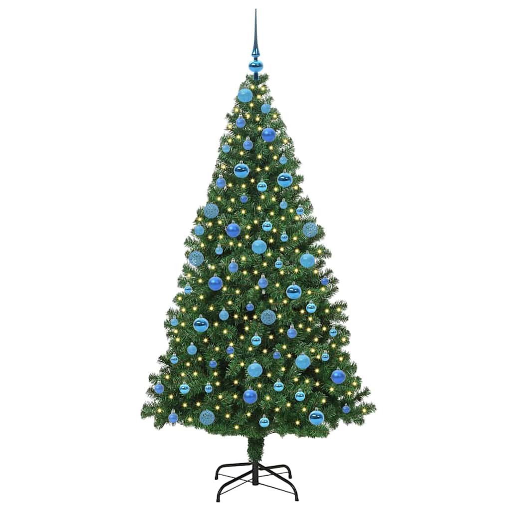 Künstlicher Weihnachtsbaum mit 300 LEDs mit Ständer Grün 180 cm