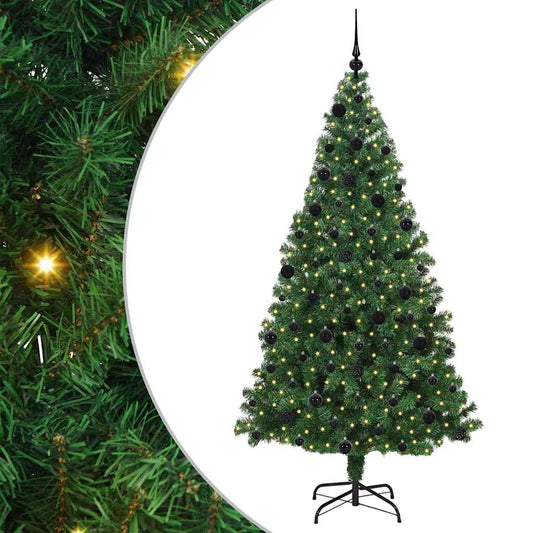 Künstlicher Weihnachtsbaum mit 300 LEDs mit Ständer Grün 210 cm