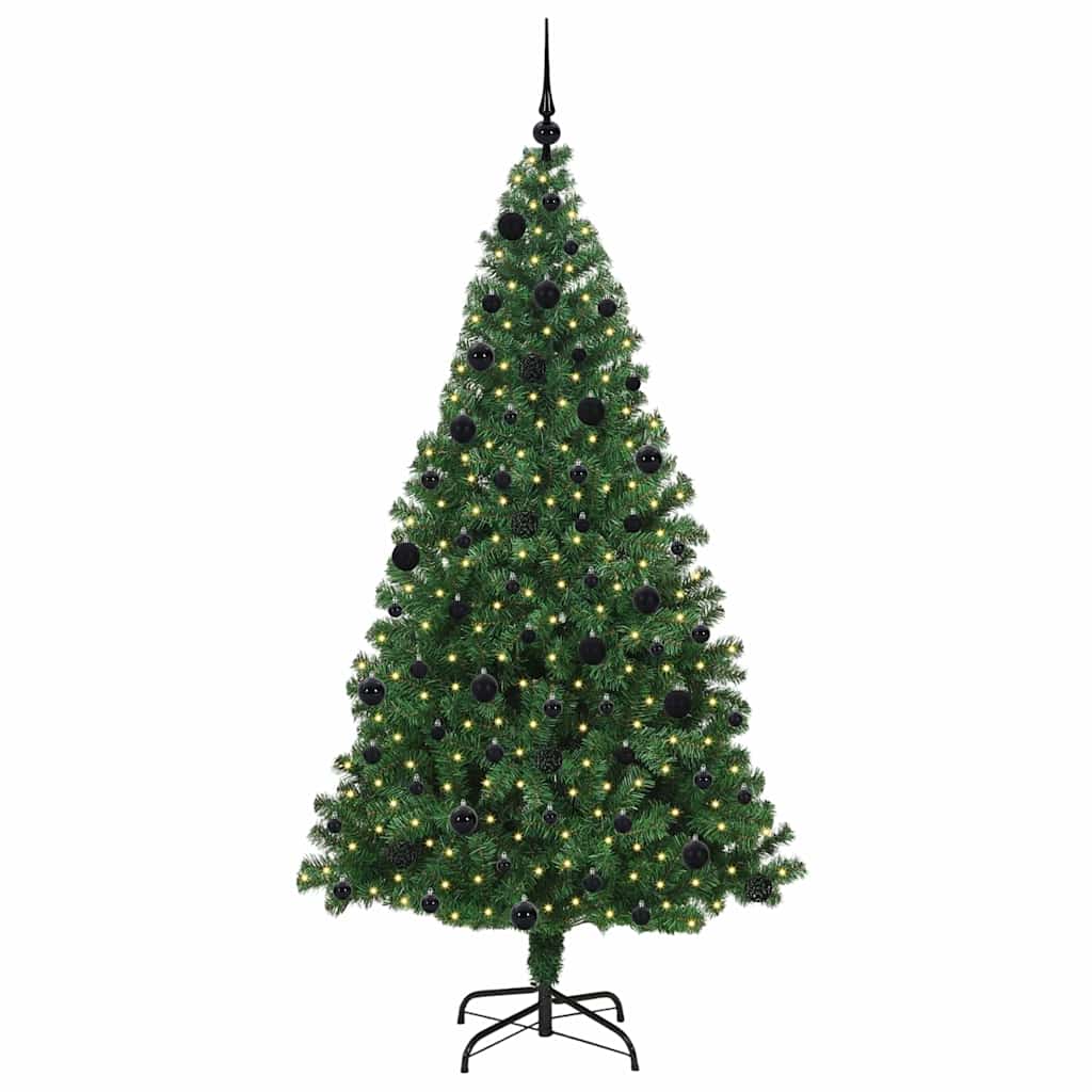Künstlicher Weihnachtsbaum mit 300 LEDs mit Ständer Grün 210 cm