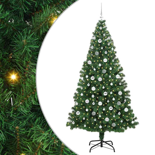 Künstlicher Weihnachtsbaum mit 300 LEDs mit Ständer Grün 210 cm