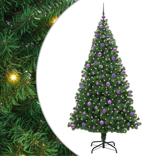 Künstlicher Weihnachtsbaum mit 300 LEDs mit Ständer Grün 210 cm