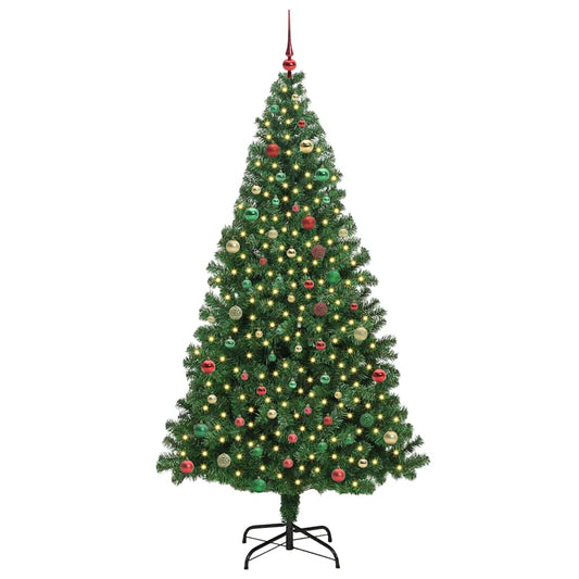 Künstlicher Weihnachtsbaum mit 300 LEDs mit Ständer Grün 210 cm