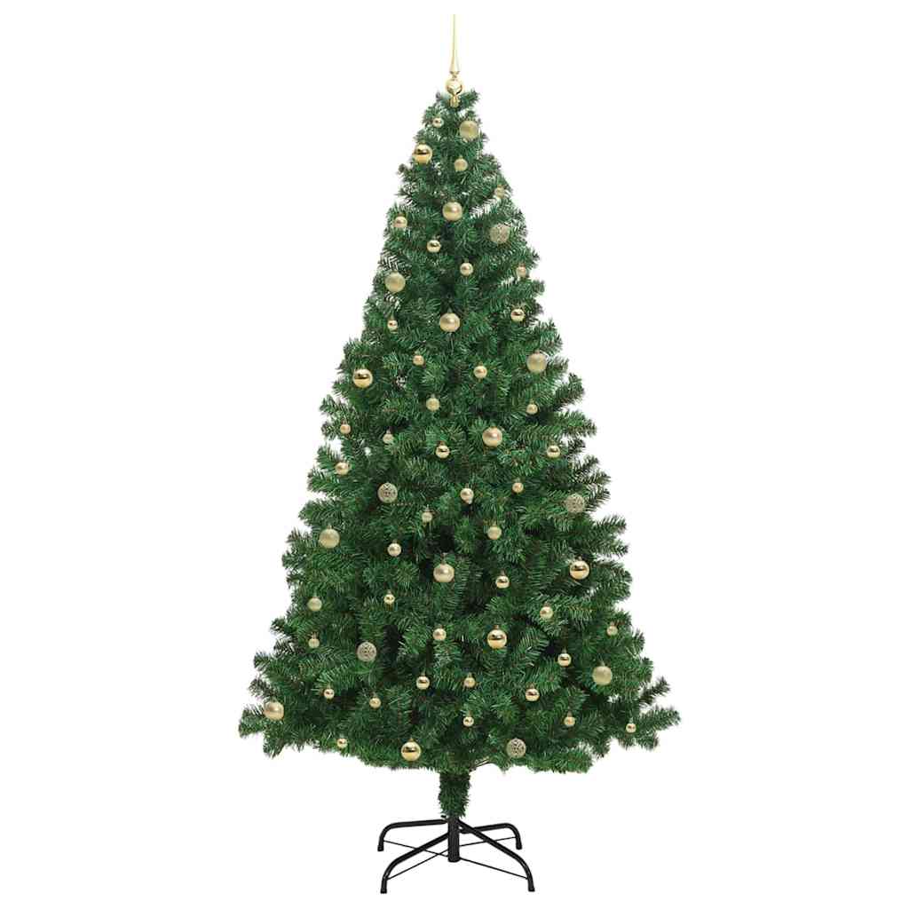 Künstlicher Weihnachtsbaum mit 300 LEDs mit Ständer Grün 240 cm