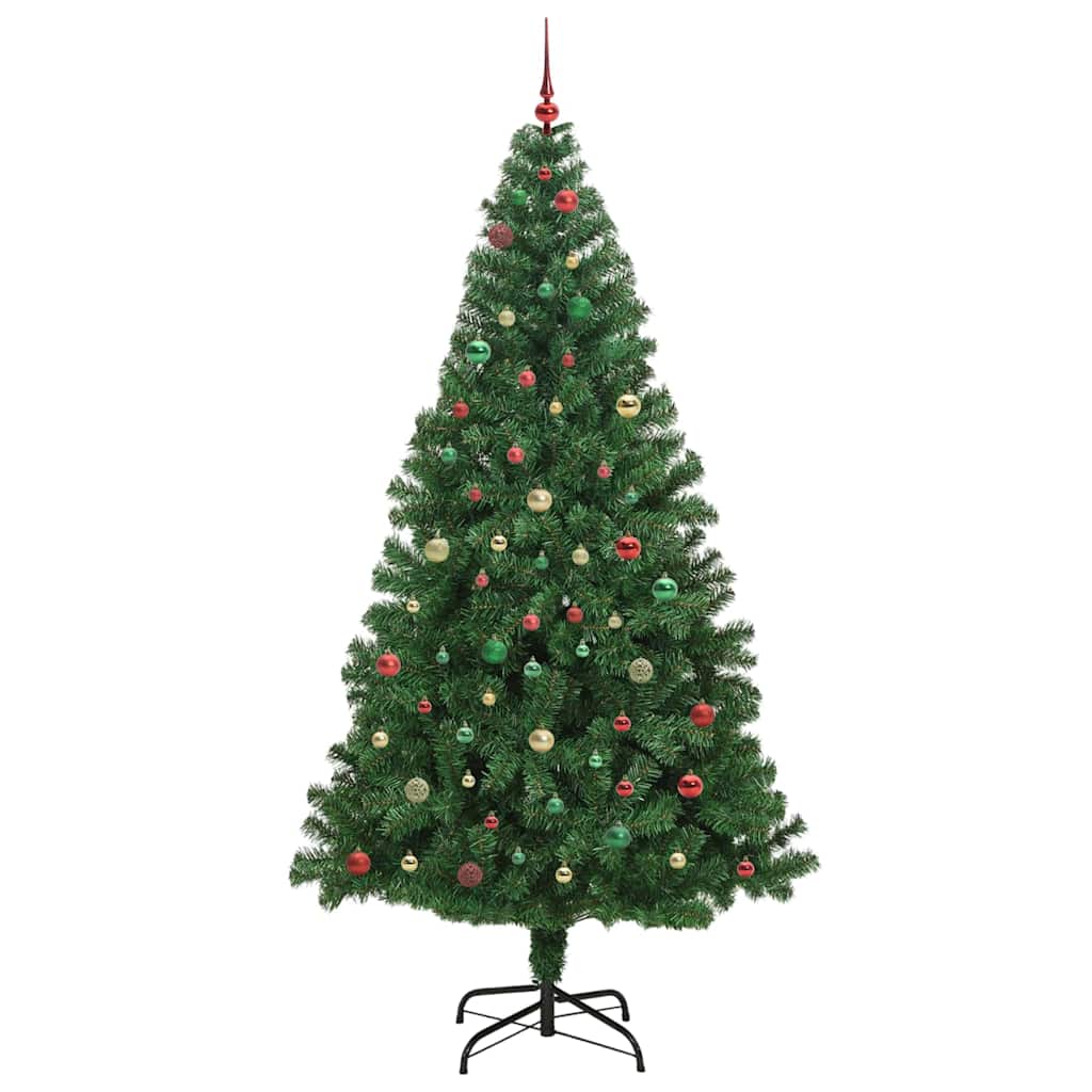 Künstlicher Weihnachtsbaum mit 300 LEDs mit Ständer Grün 240 cm