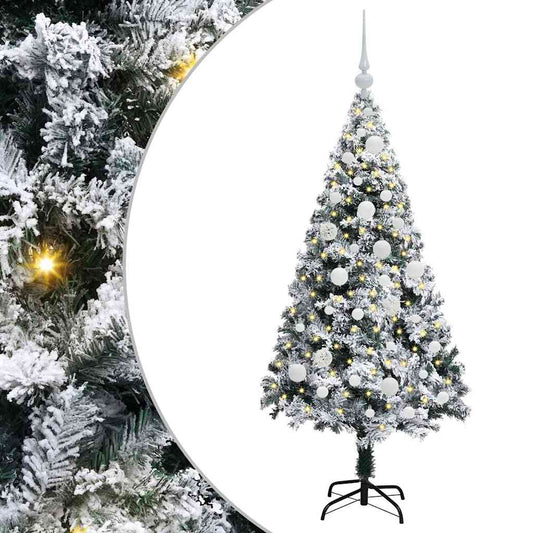 Künstlicher Weihnachtsbaum mit 150 LEDs mit Ständer Grün 120 cm