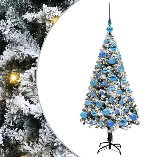 Künstlicher Weihnachtsbaum mit 150 LEDs mit Ständer Grün 120 cm