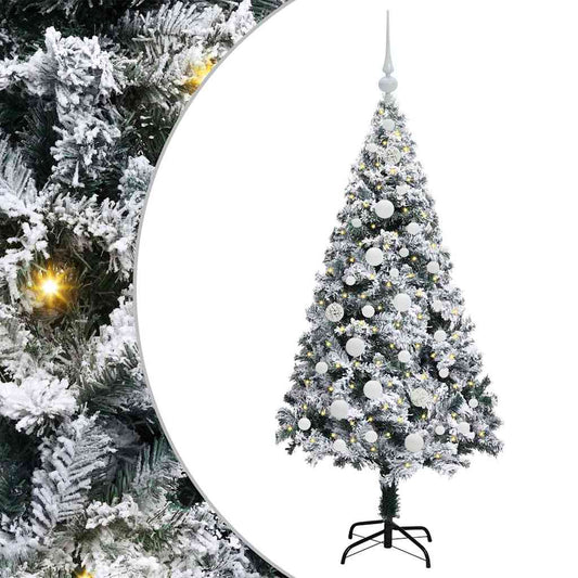 Künstlicher Weihnachtsbaum mit 150 LEDs mit Ständer Grün 150 cm