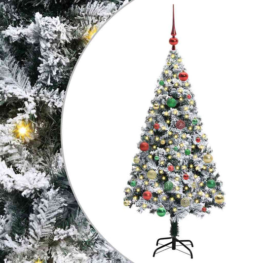 Künstlicher Weihnachtsbaum mit 150 LEDs mit Ständer Grün 150 cm