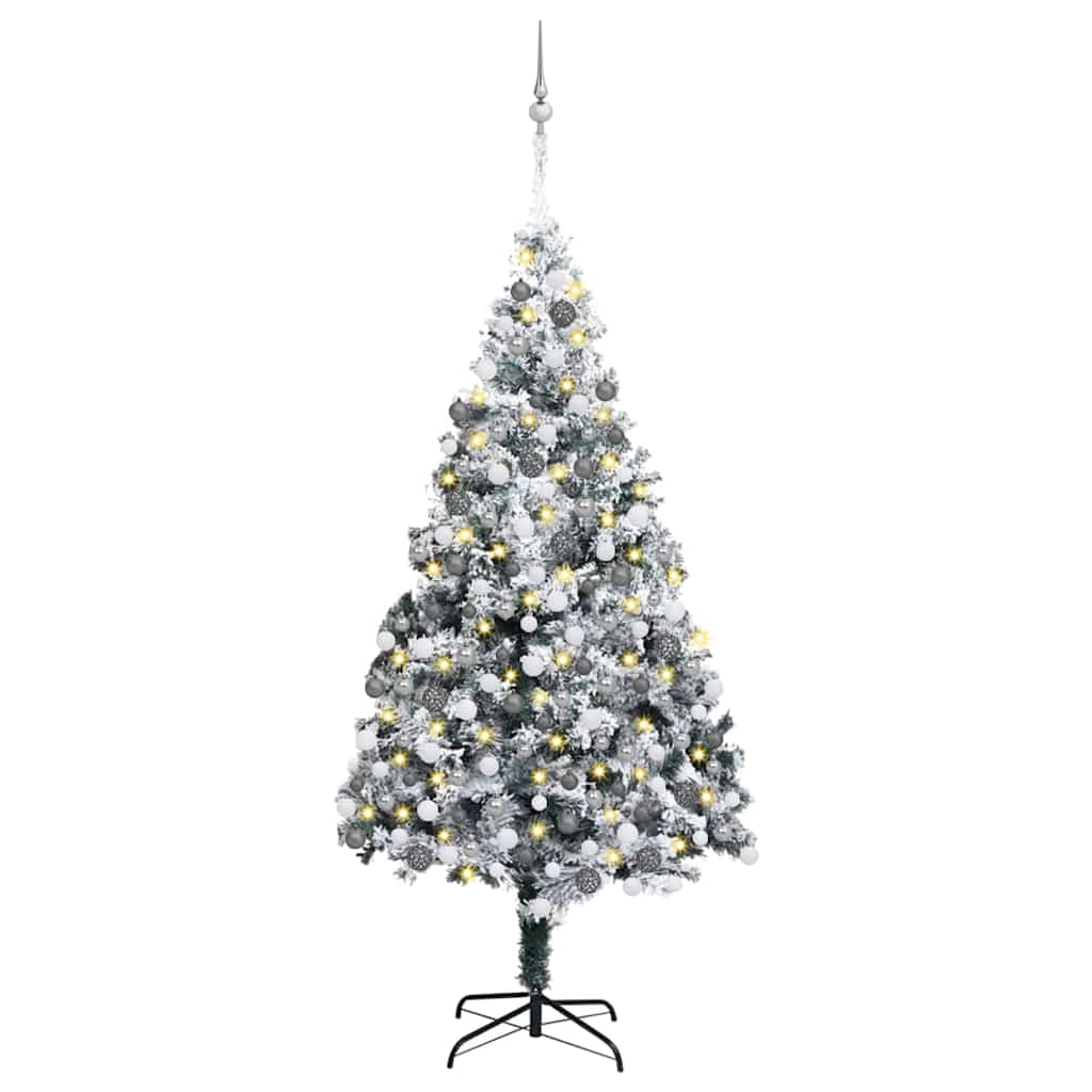 Künstlicher Weihnachtsbaum mit 300 LEDs mit Ständer Grün 180 cm