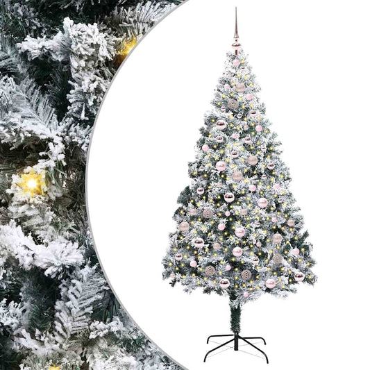 Künstlicher Weihnachtsbaum mit 300 LEDs mit Ständer Grün 210 cm