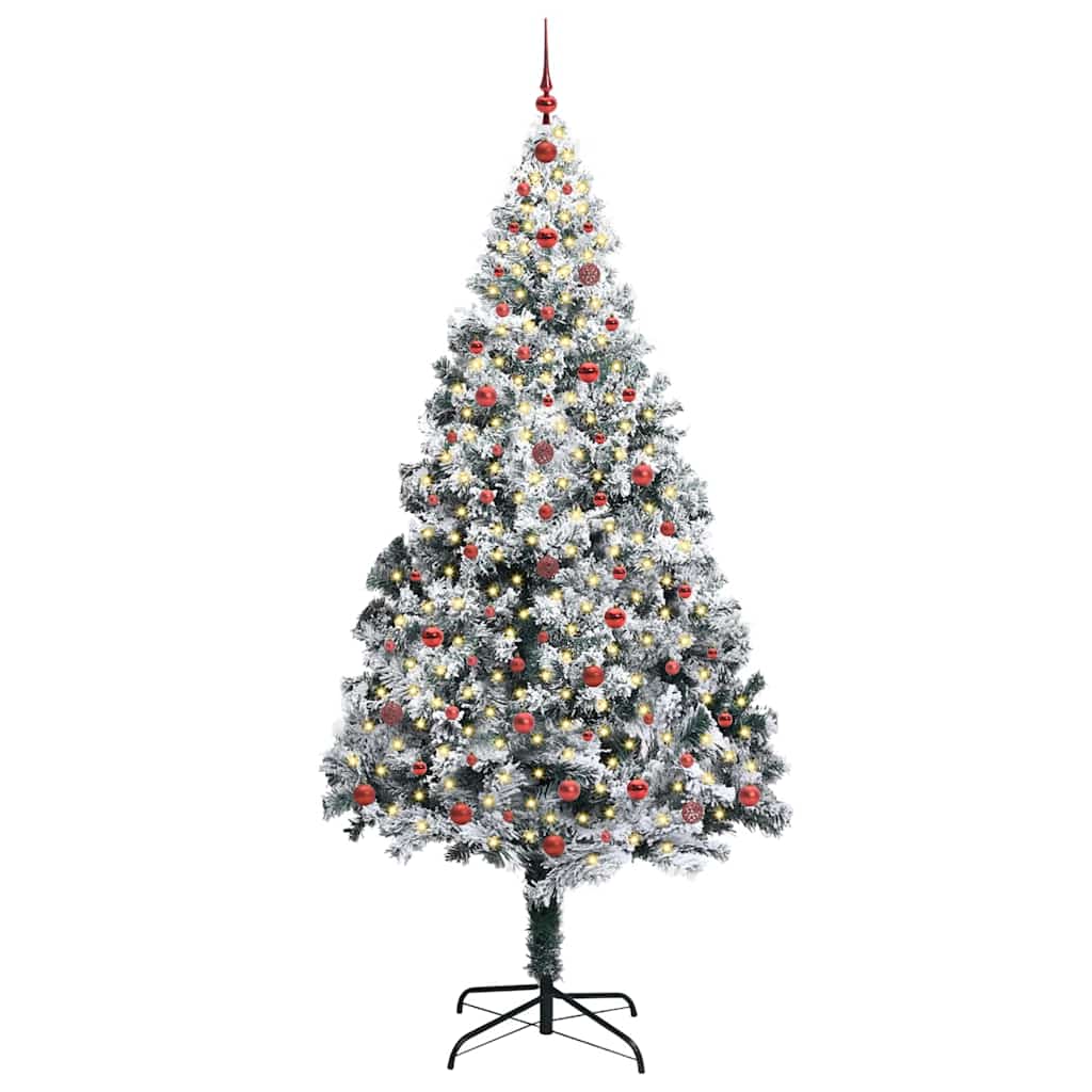 Künstlicher Weihnachtsbaum mit 300 LEDs mit Ständer Grün 240 cm