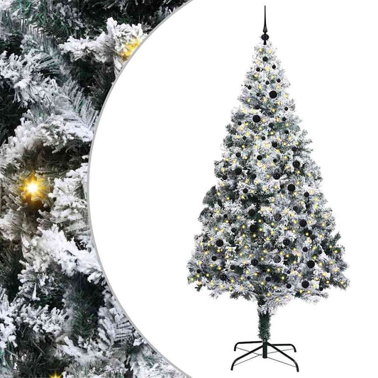 Künstlicher Weihnachtsbaum mit 300 LEDs mit Ständer Grün 240 cm