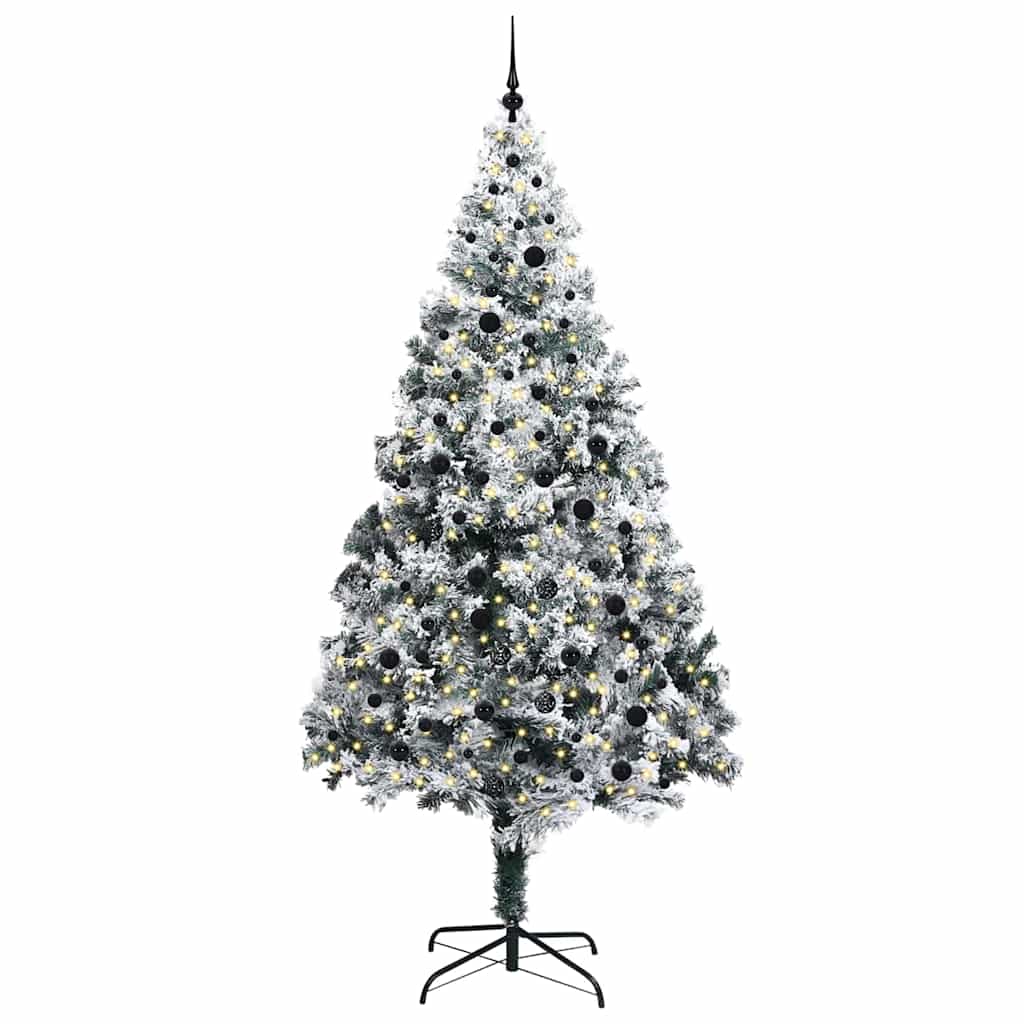 Künstlicher Weihnachtsbaum mit 300 LEDs mit Ständer Grün 240 cm