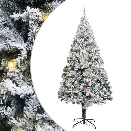 Künstlicher Weihnachtsbaum mit 300 LEDs mit Ständer Grün 240 cm