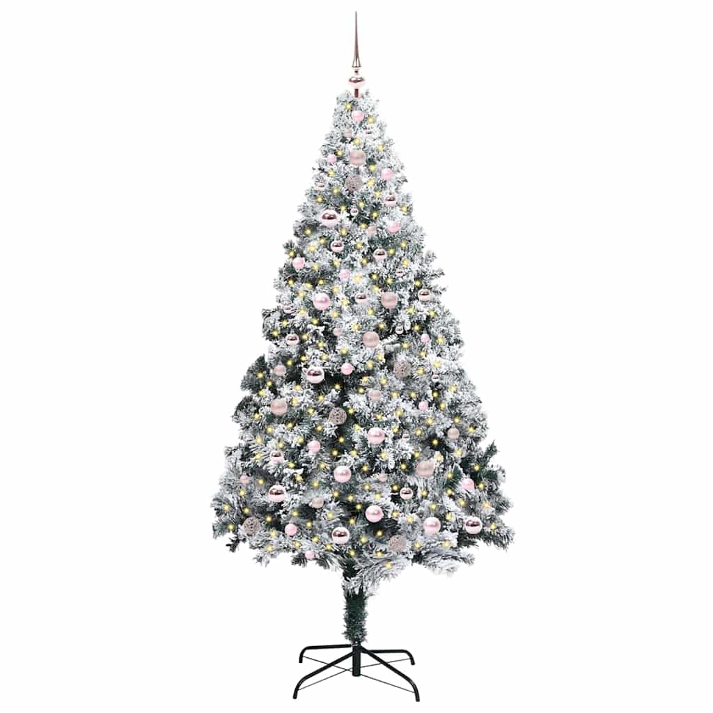 Künstlicher Weihnachtsbaum mit 300 LEDs mit Ständer Grün 240 cm