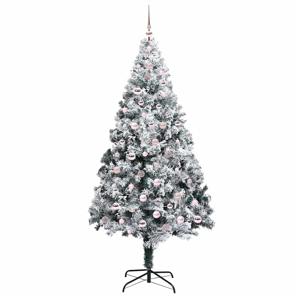 Künstlicher Weihnachtsbaum mit 300 LEDs mit Ständer Grün 240 cm